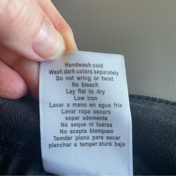 Judy Blue Black Beauty Slim Fit Jeans - Size 14W - Released Hem Rolled - Black - Picture 11 of 15